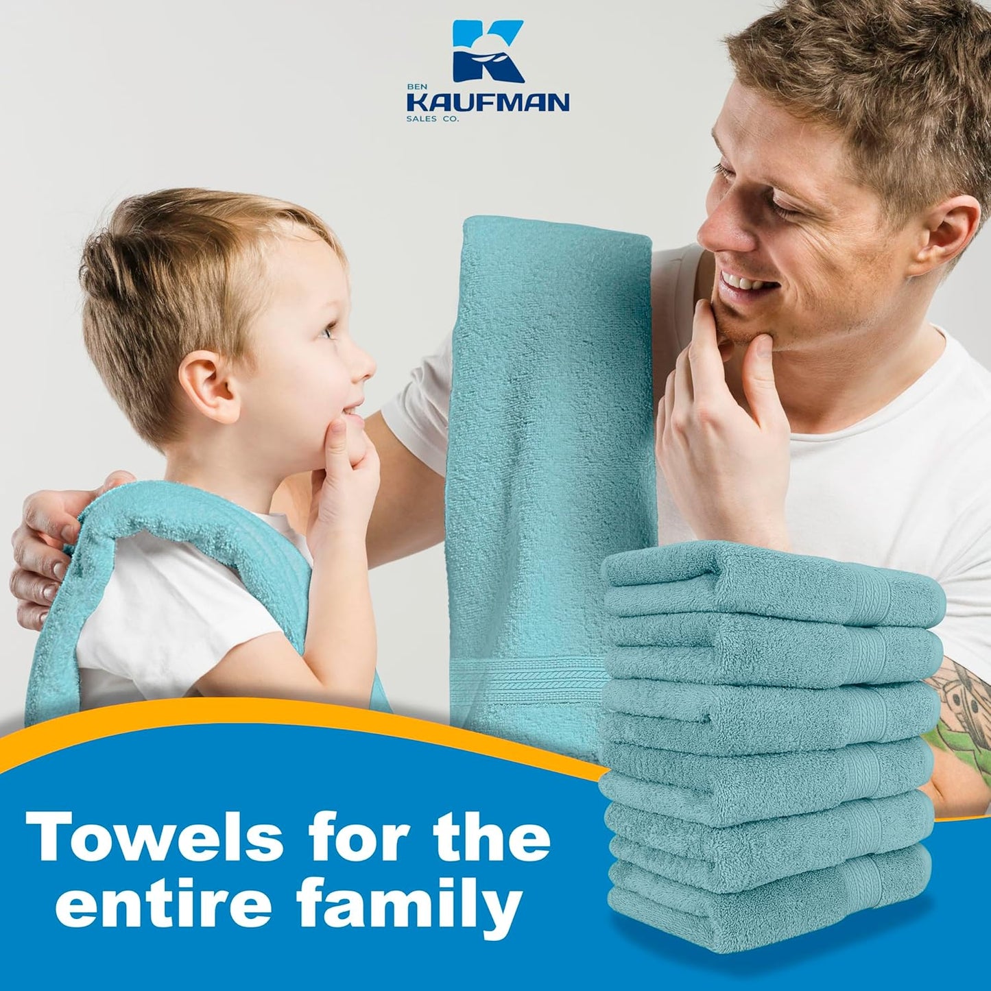 6-Piece Luxury Hand Towel Set | 16 x 28 in | 6 Plush Hand Towels for Bathroom | Ultra Soft & Highly Absorbent 100% Cotton Hand Towels for Bathroom