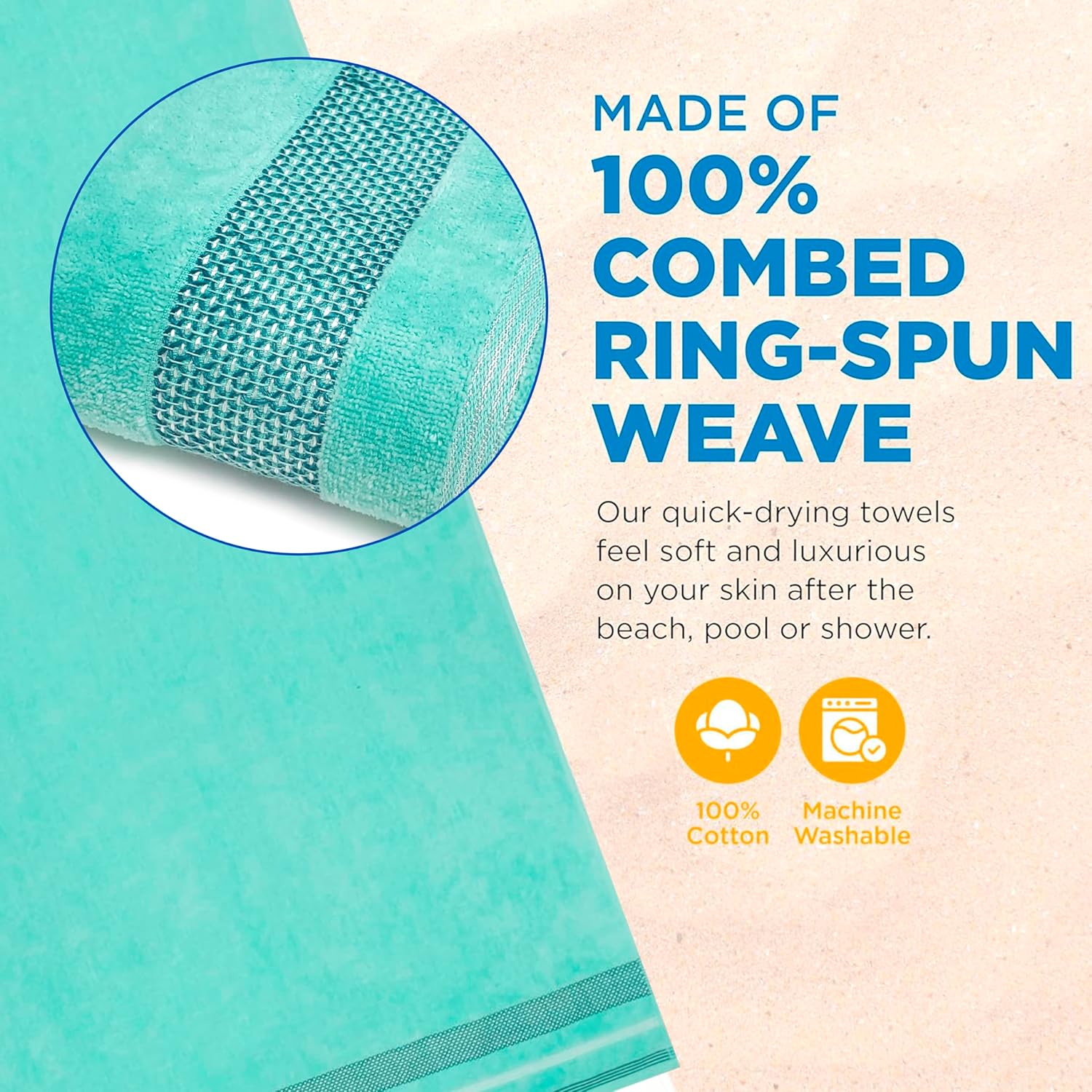 Kaufman Oversized Velour Beach Towels