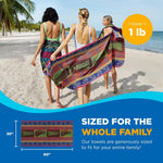 Terry Beach & Pool Towel - Large Cotton Towels for Pool, Beach, Bath, Gym & More - Soft, Absorbent & Oversized Beach Towel Bundle - Multipack with Assorted Colors - 30” x 60” - 4 Pack