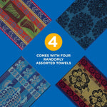 Terry Beach & Pool Towel - Large Cotton Towels for Pool, Beach, Bath, Gym & More - Soft, Absorbent & Oversized Beach Towel Bundle - Multipack with Assorted Colors - 30” x 60” - 4 Pack