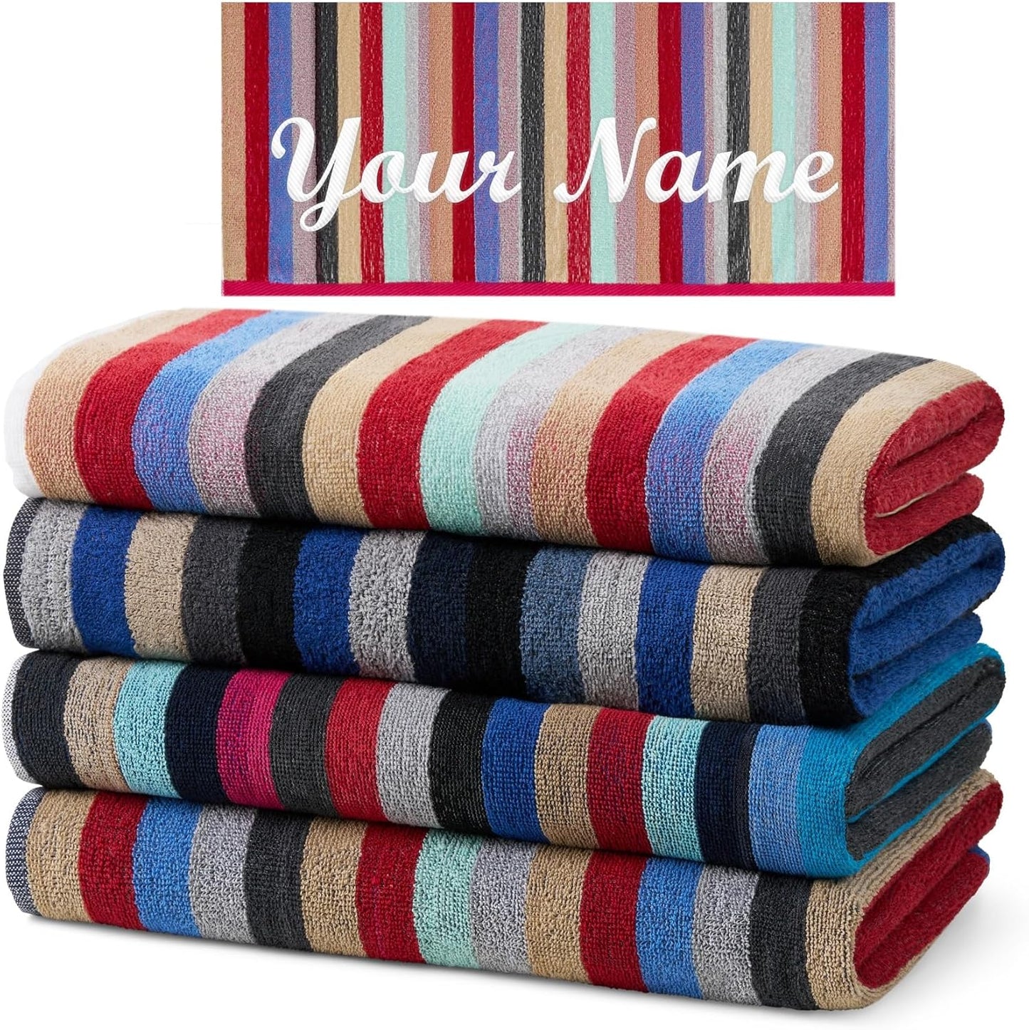 Custom Embroidered Beach Towel- Bulk