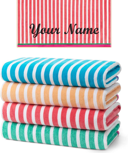 Custom Embroidered Beach Towel- Bulk
