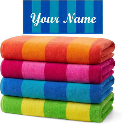 Custom Embroidered Beach Towel- Bulk
