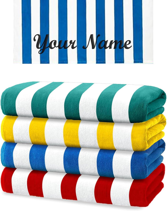 Custom Embroidered Beach Towel- Bulk