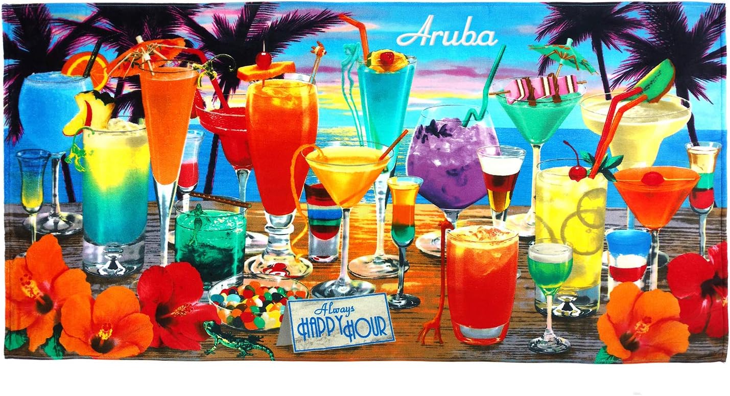 Printed Velour Beach Towels (2-Pack)