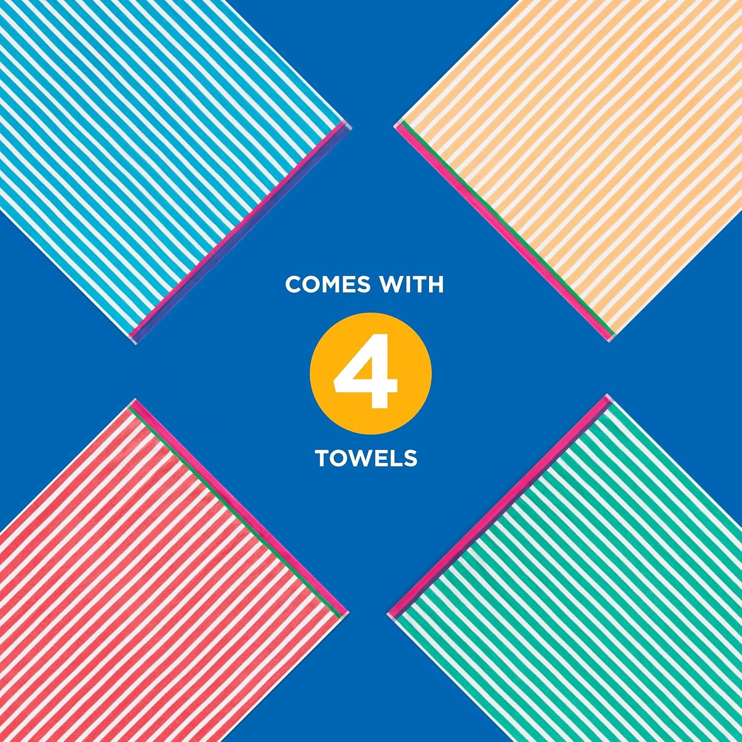 Racing Stripe Beach Towels