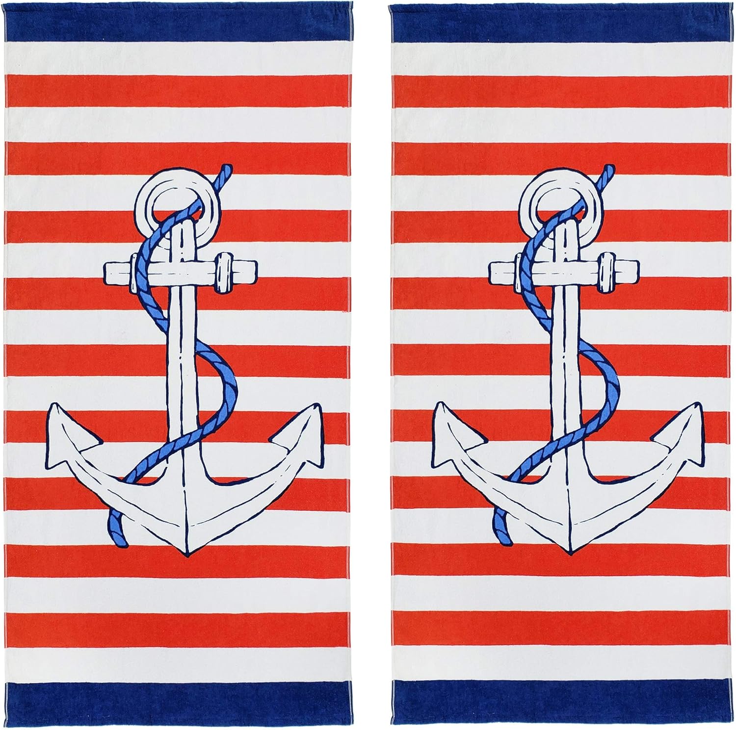 Printed Velour Beach Towels (2-Pack)