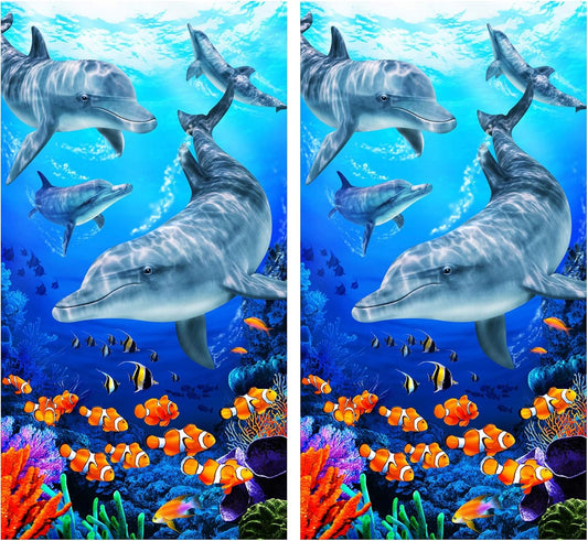 Printed Velour Beach Towels (2-Pack)
