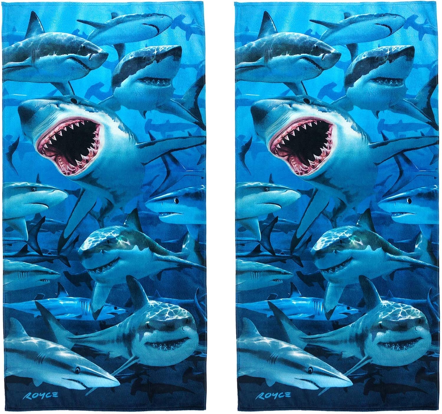 Printed Velour Beach Towels (2-Pack)