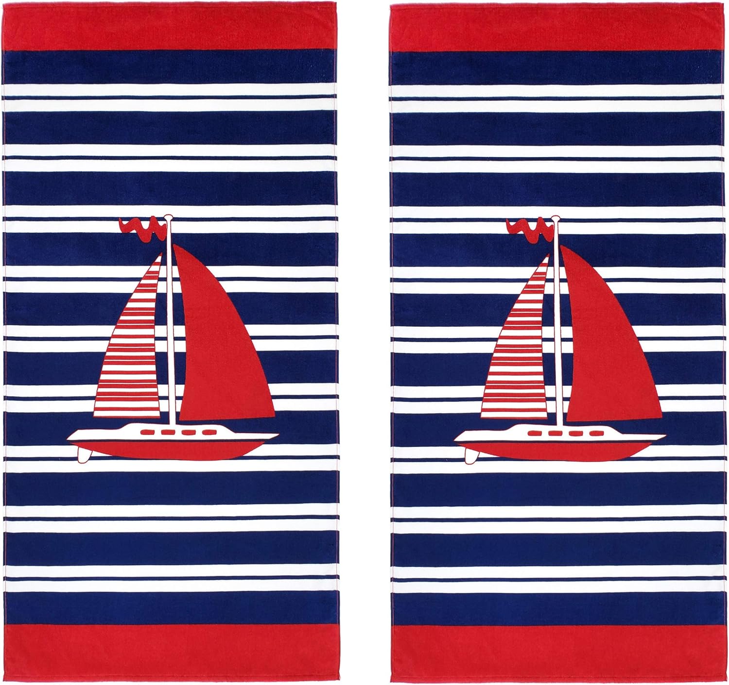 Printed Velour Beach Towels (2-Pack)