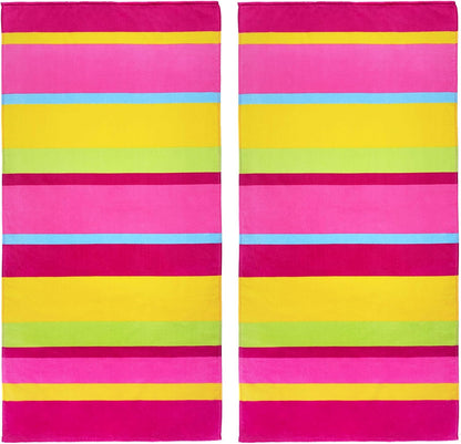 Printed Velour Beach Towels (2-Pack)