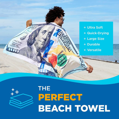 Kaufman Oversized Printed Beach Towels (Pack 2)