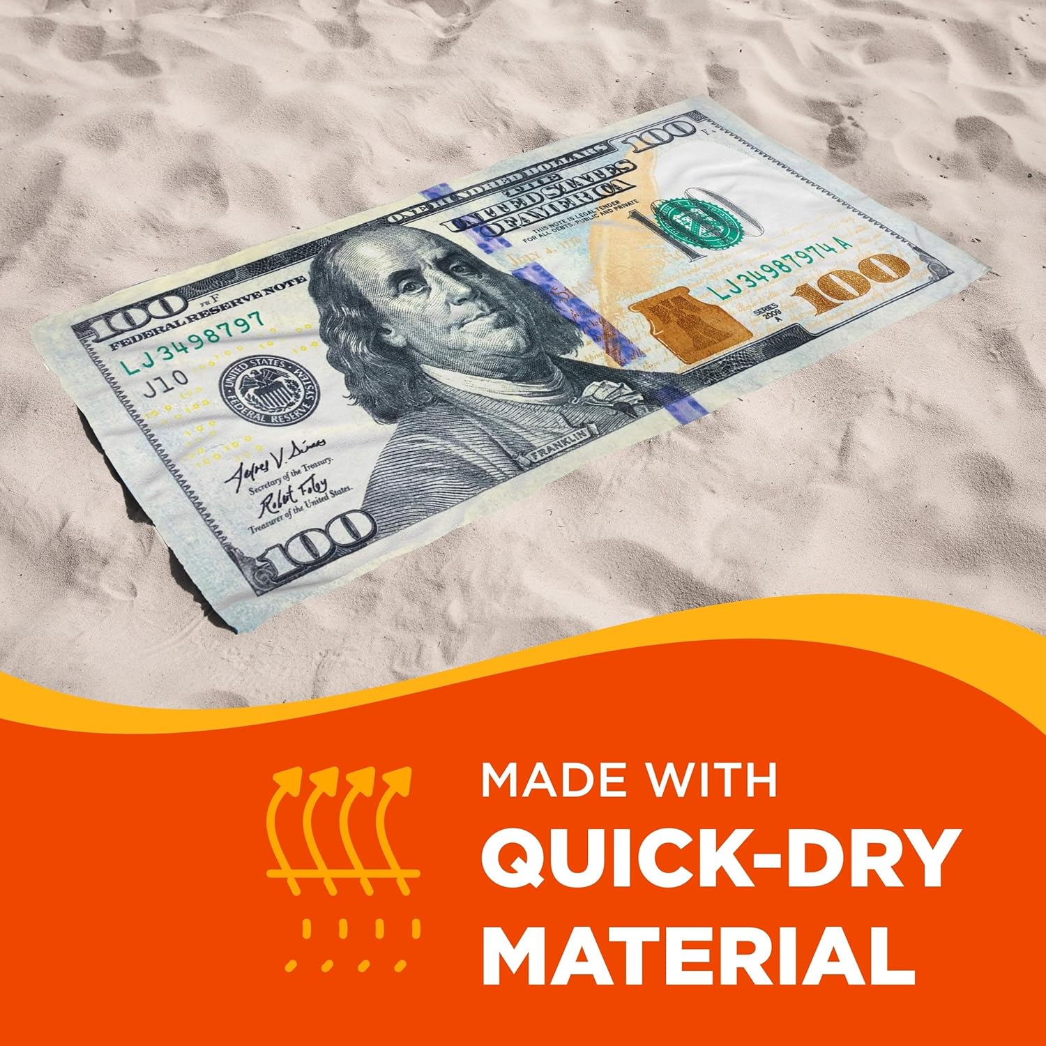 Kaufman Oversized Printed Beach Towels (Pack 2)