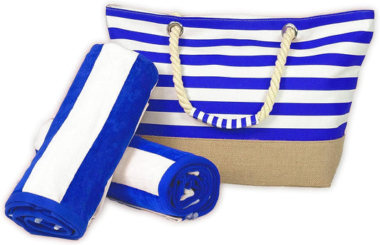 Beach Bag & Velour Towel Set
