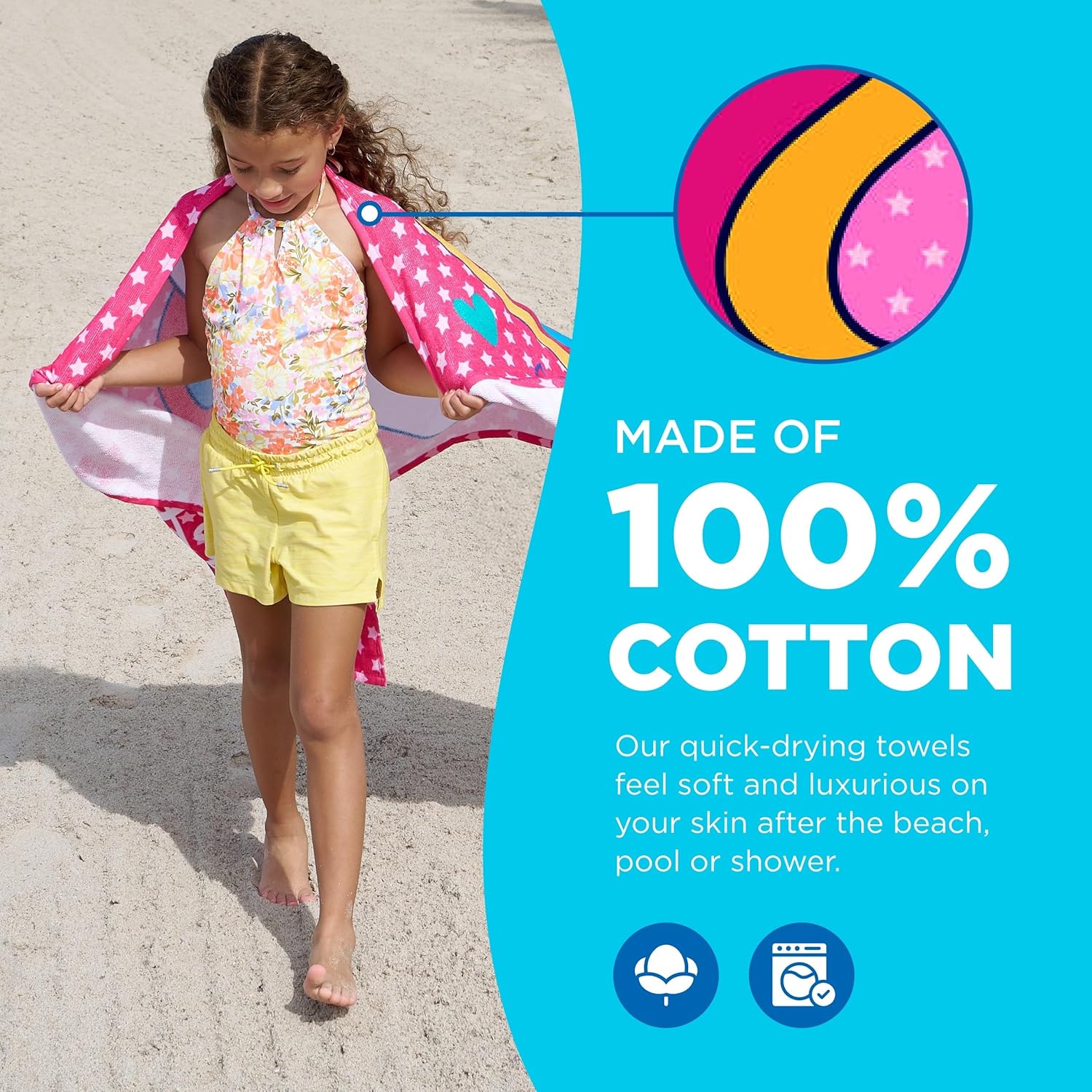 Kaufman Oversized Printed Beach Towels (Pack 2)