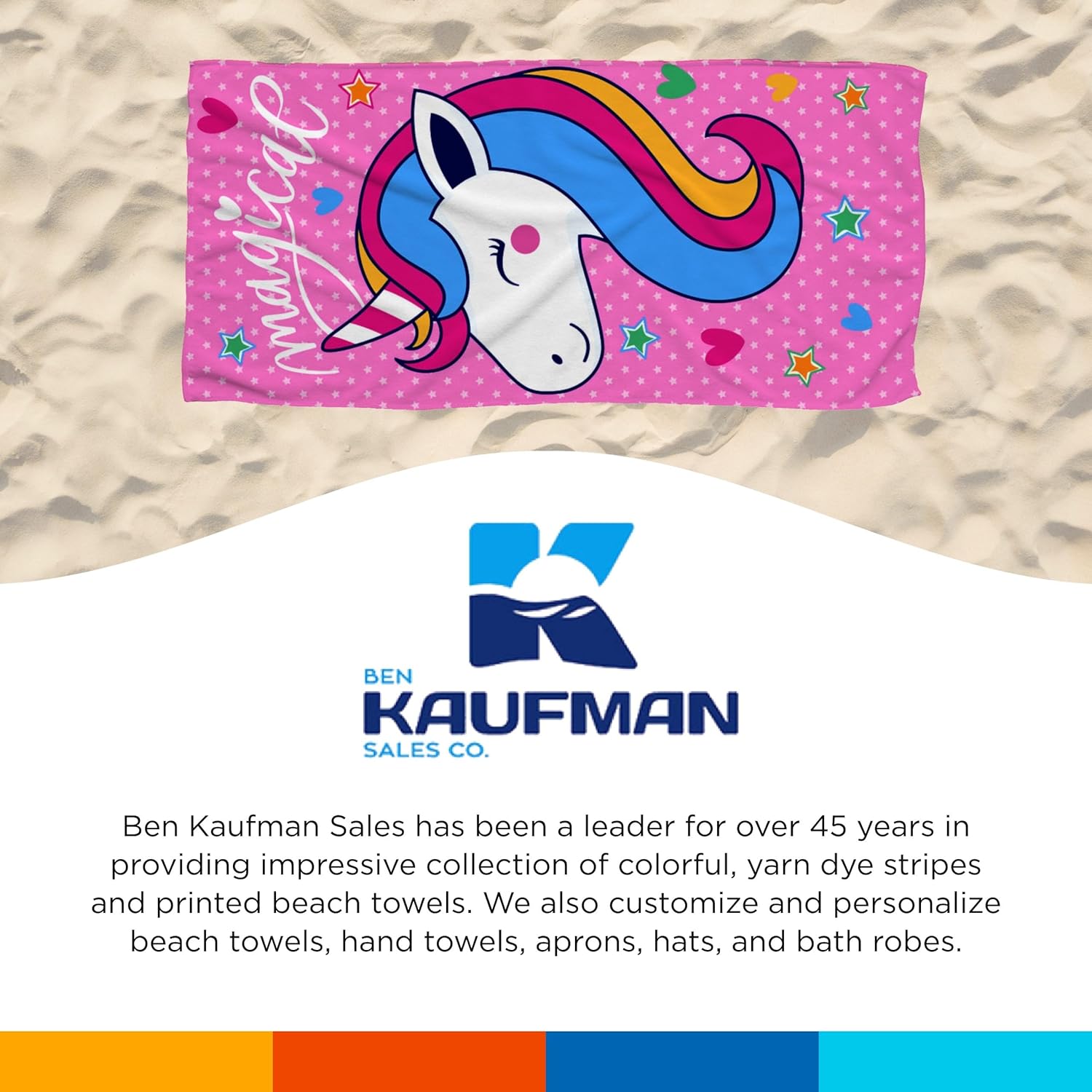 Kaufman Oversized Printed Beach Towels (Pack 2)