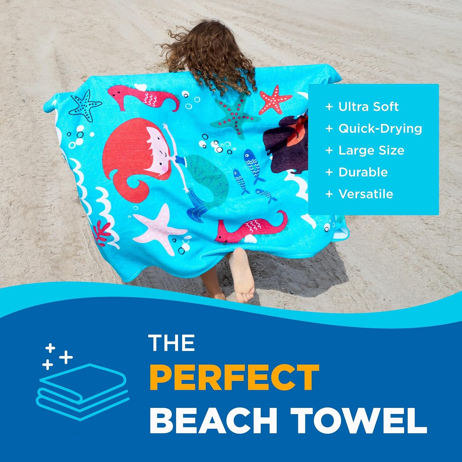 Kaufman Oversized Printed Beach Towels (Pack 2)