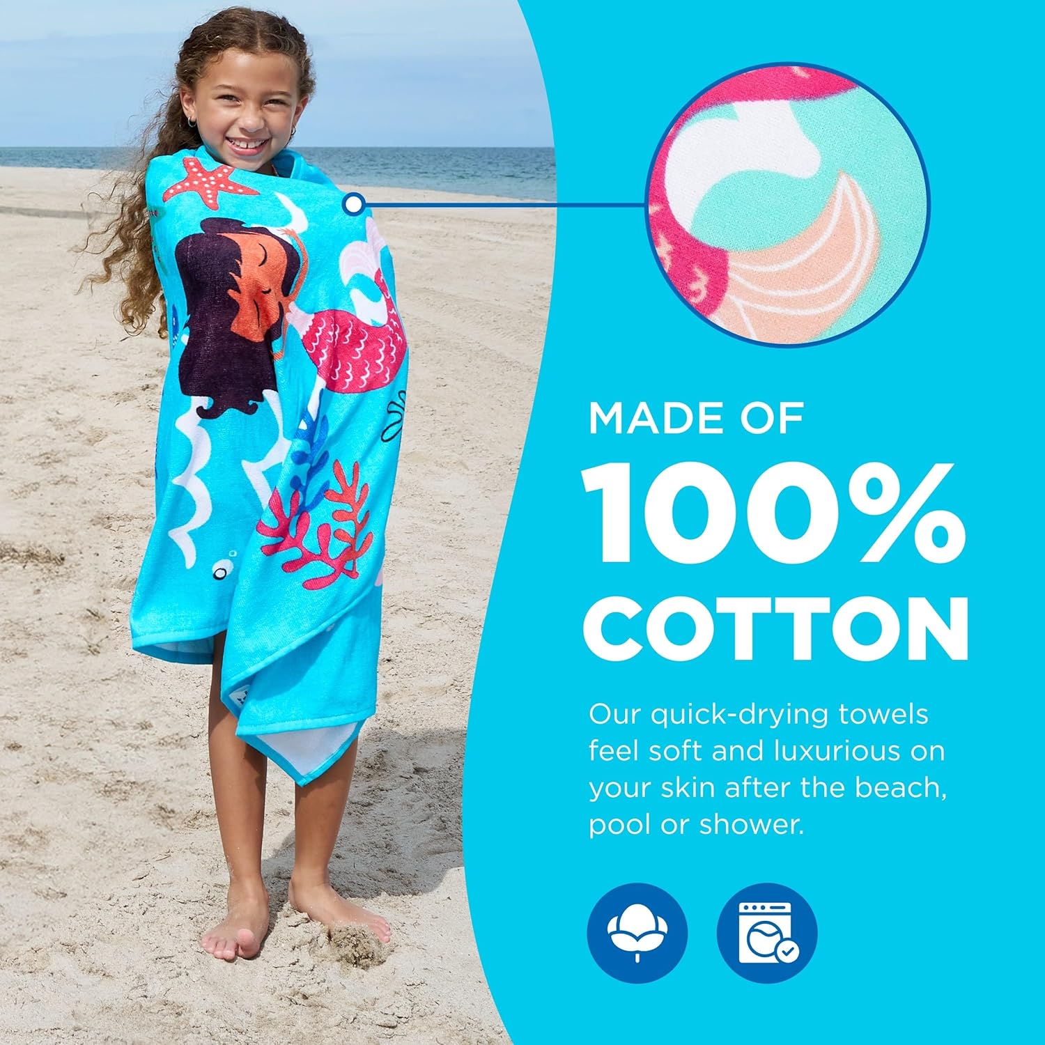 Kaufman Oversized Printed Beach Towels (Pack 2)