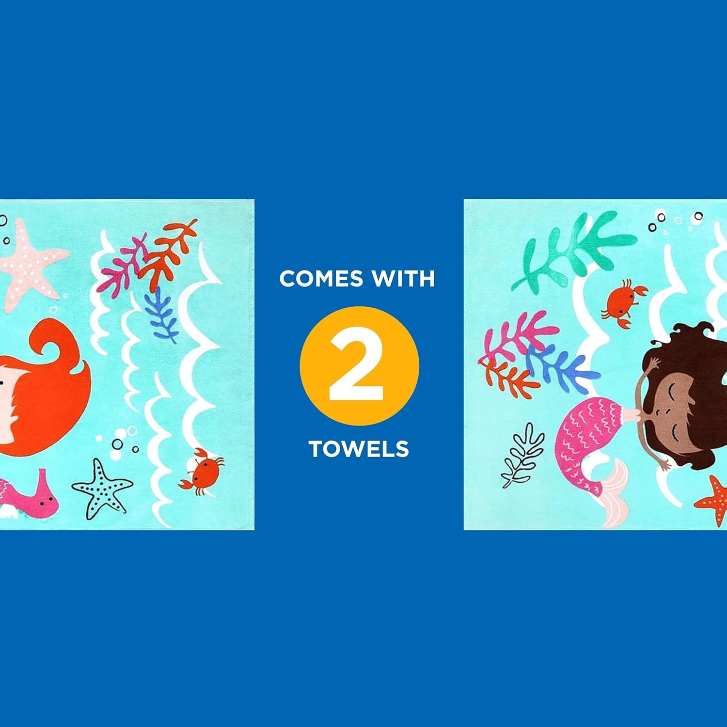 Kaufman Oversized Printed Beach Towels (Pack 2)