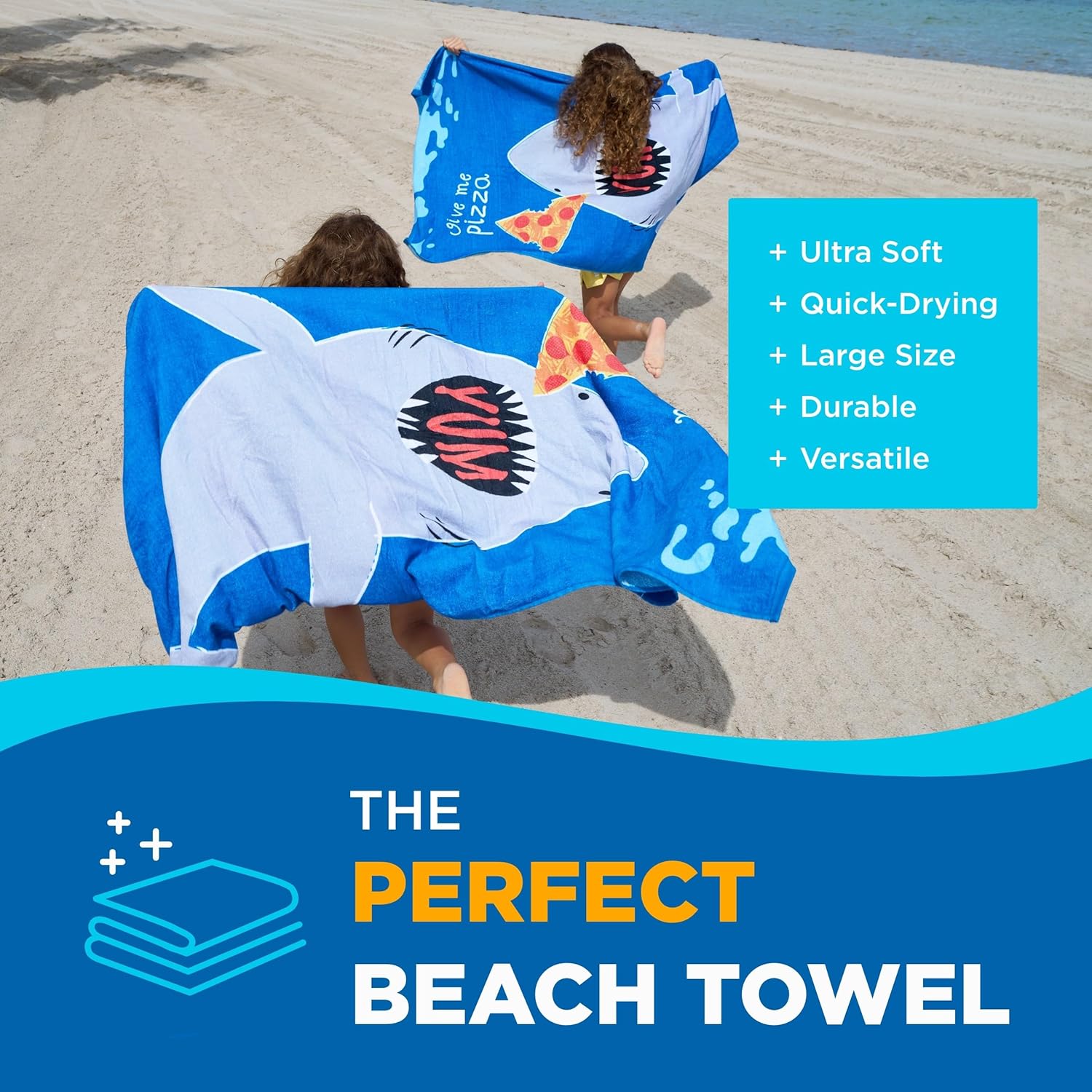 Kaufman Oversized Printed Beach Towels (Pack 2)