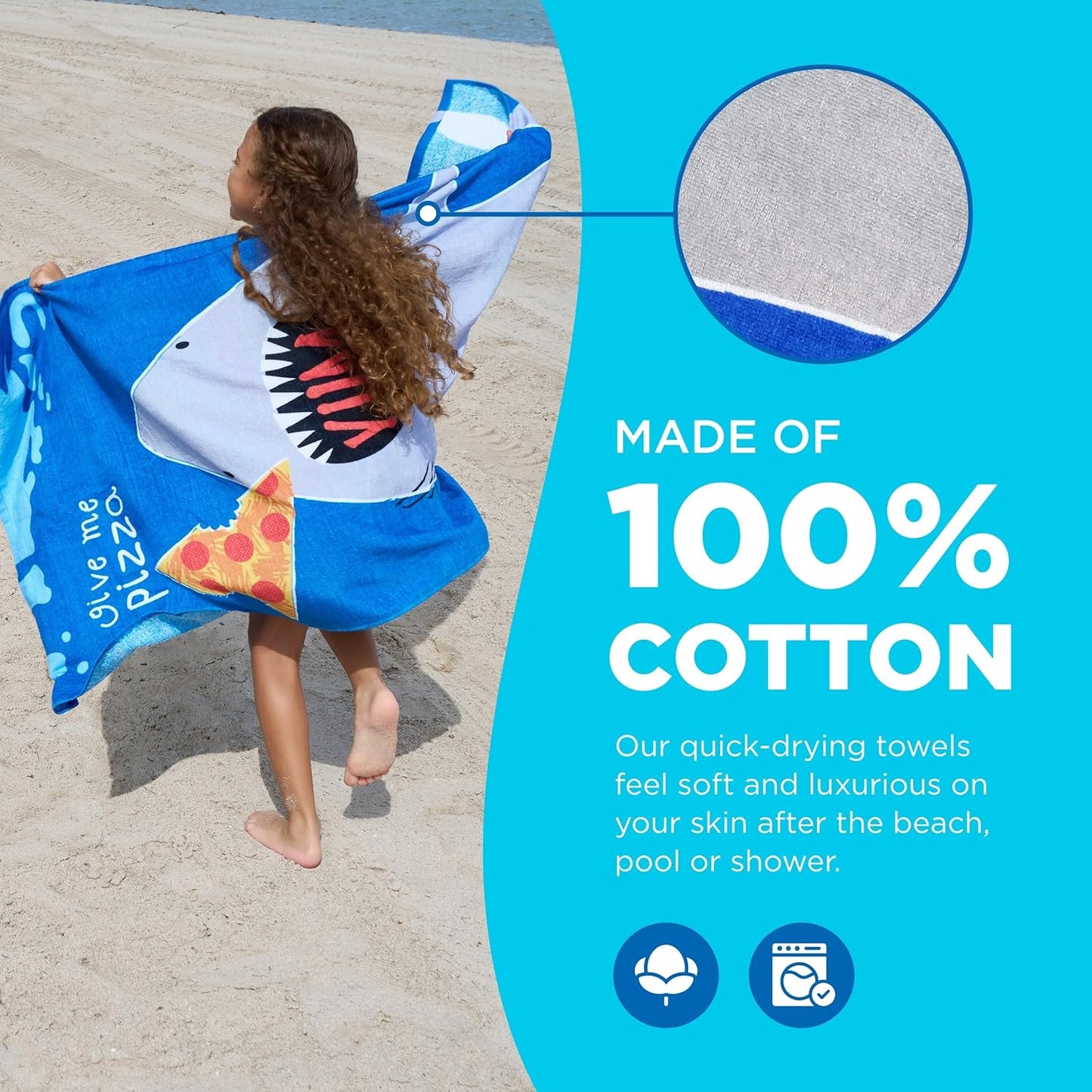 Kaufman Oversized Printed Beach Towels (Pack 2)