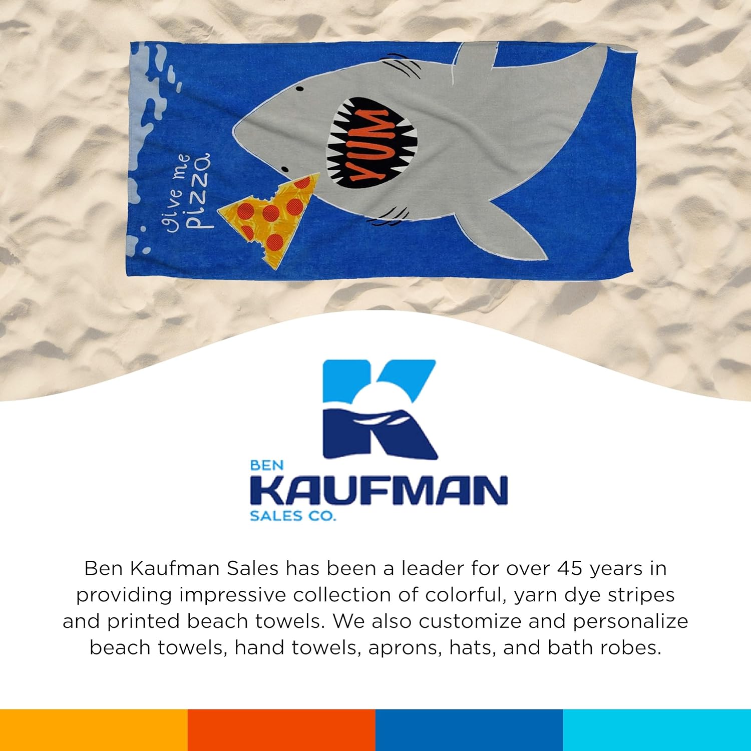 Kaufman Oversized Printed Beach Towels (Pack 2)