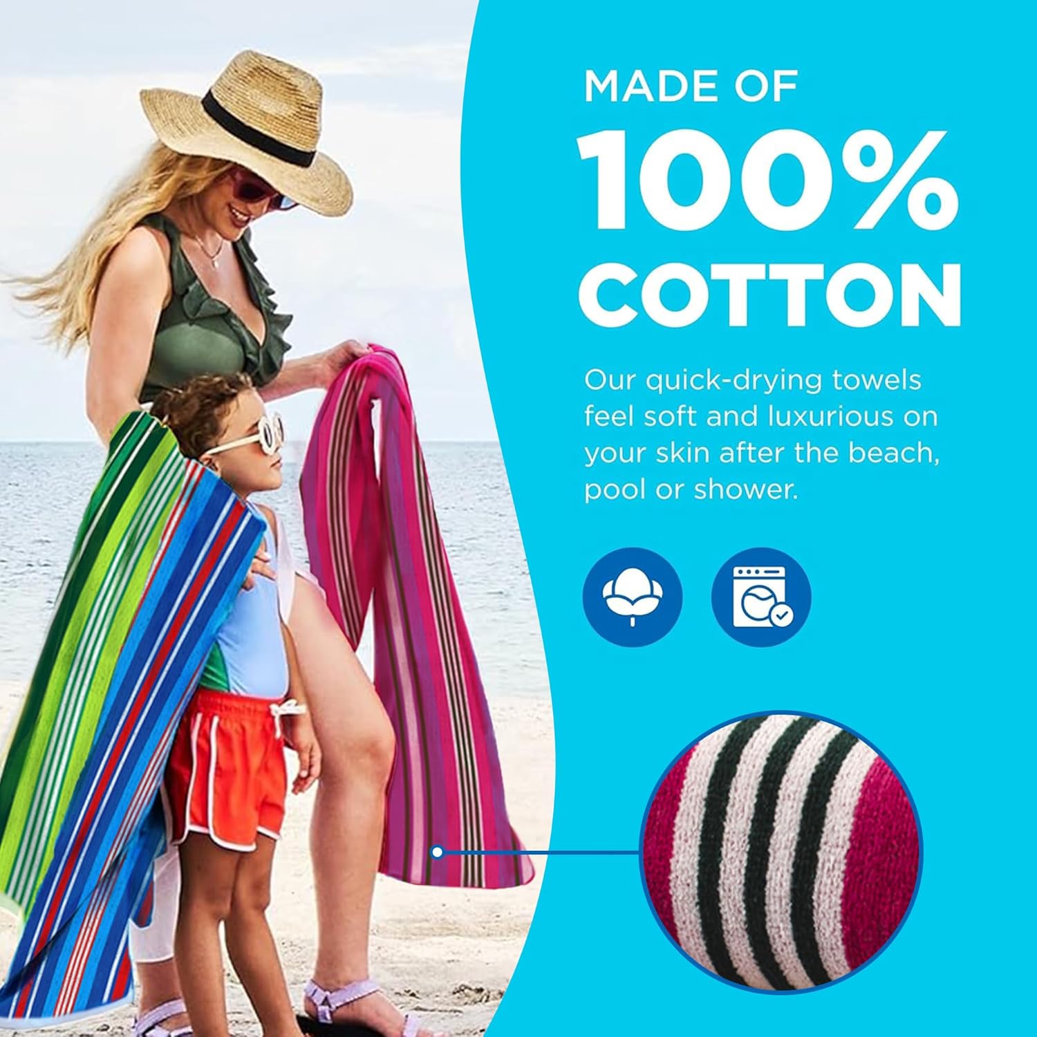 Multicolor Stripe Beach Towel