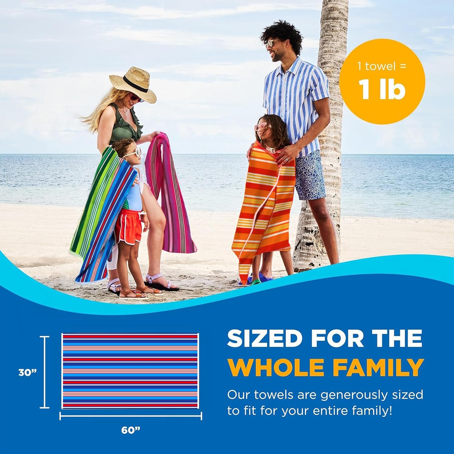 Multicolor Stripe Beach Towel