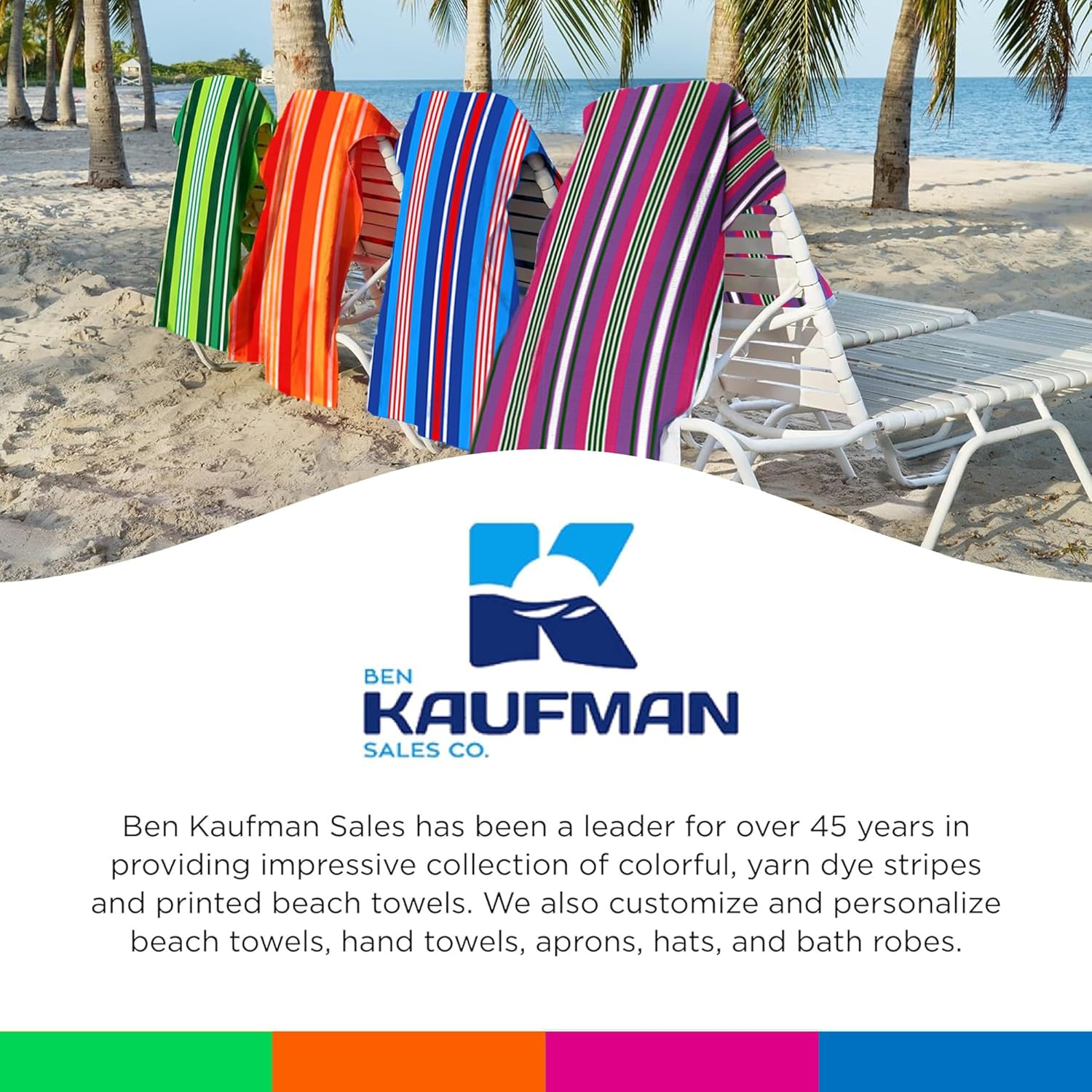 Multicolor Stripe Beach Towel