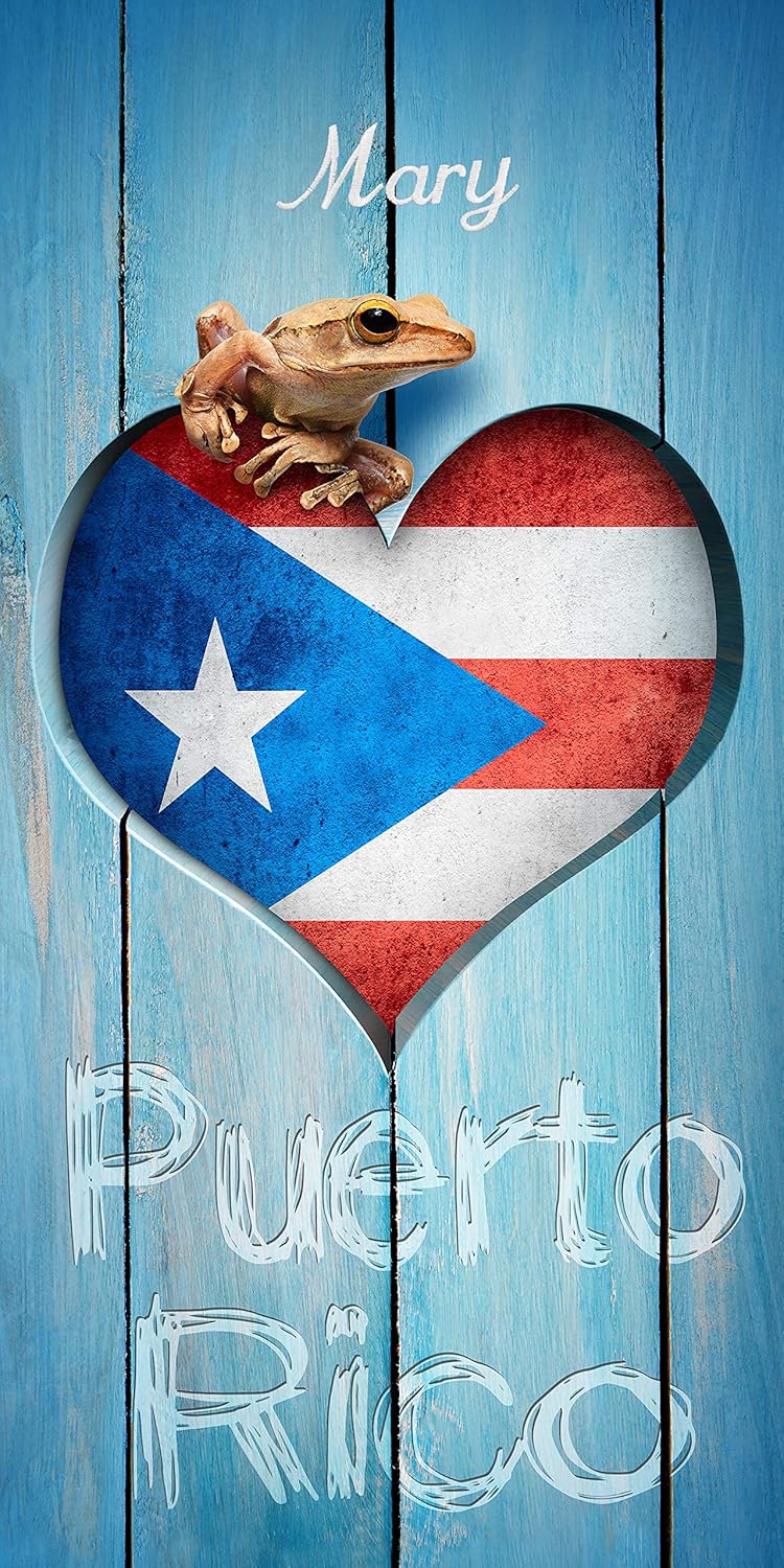 Puerto Rico Personalized Kids Beach Towel