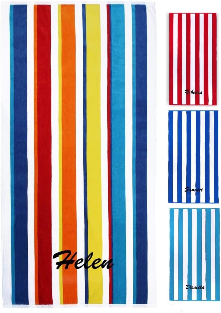 32in x 62in Personalized Joey Velour Beach Towel