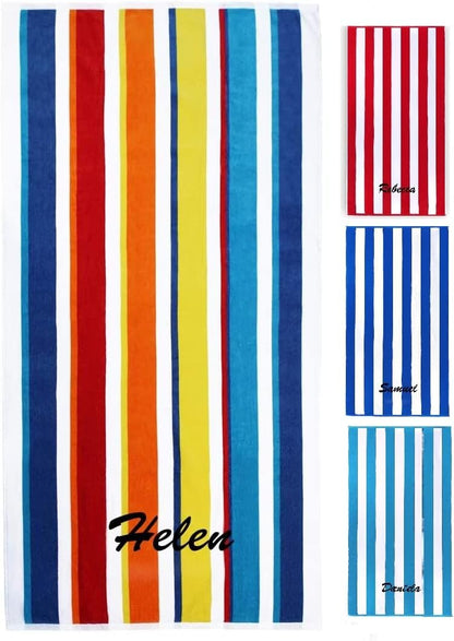 32in x 62in Personalized Joey Velour Beach Towel