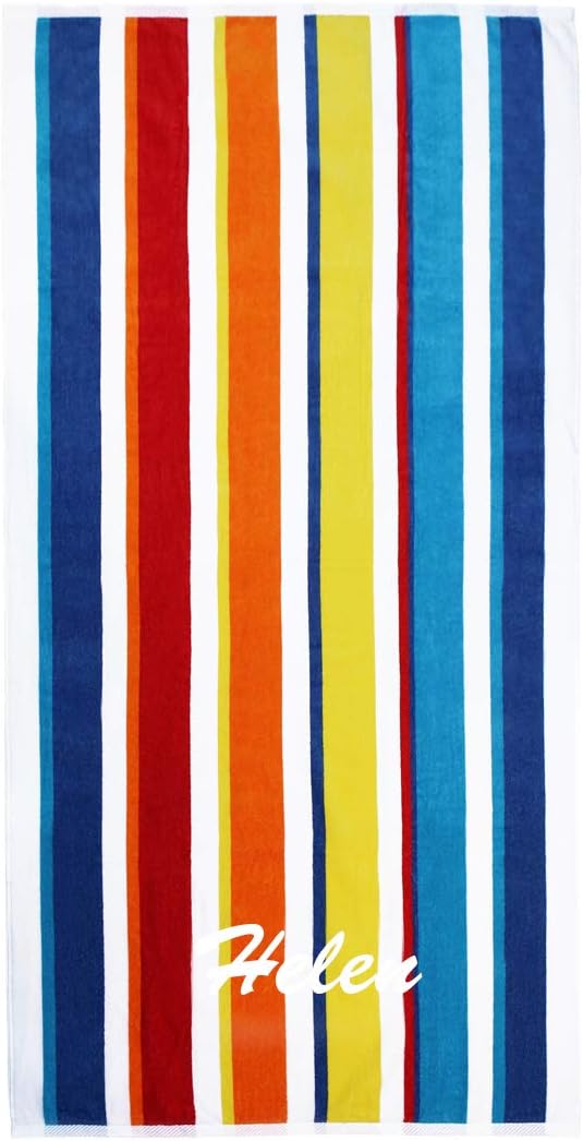 32in x 62in Personalized Joey Velour Beach Towel