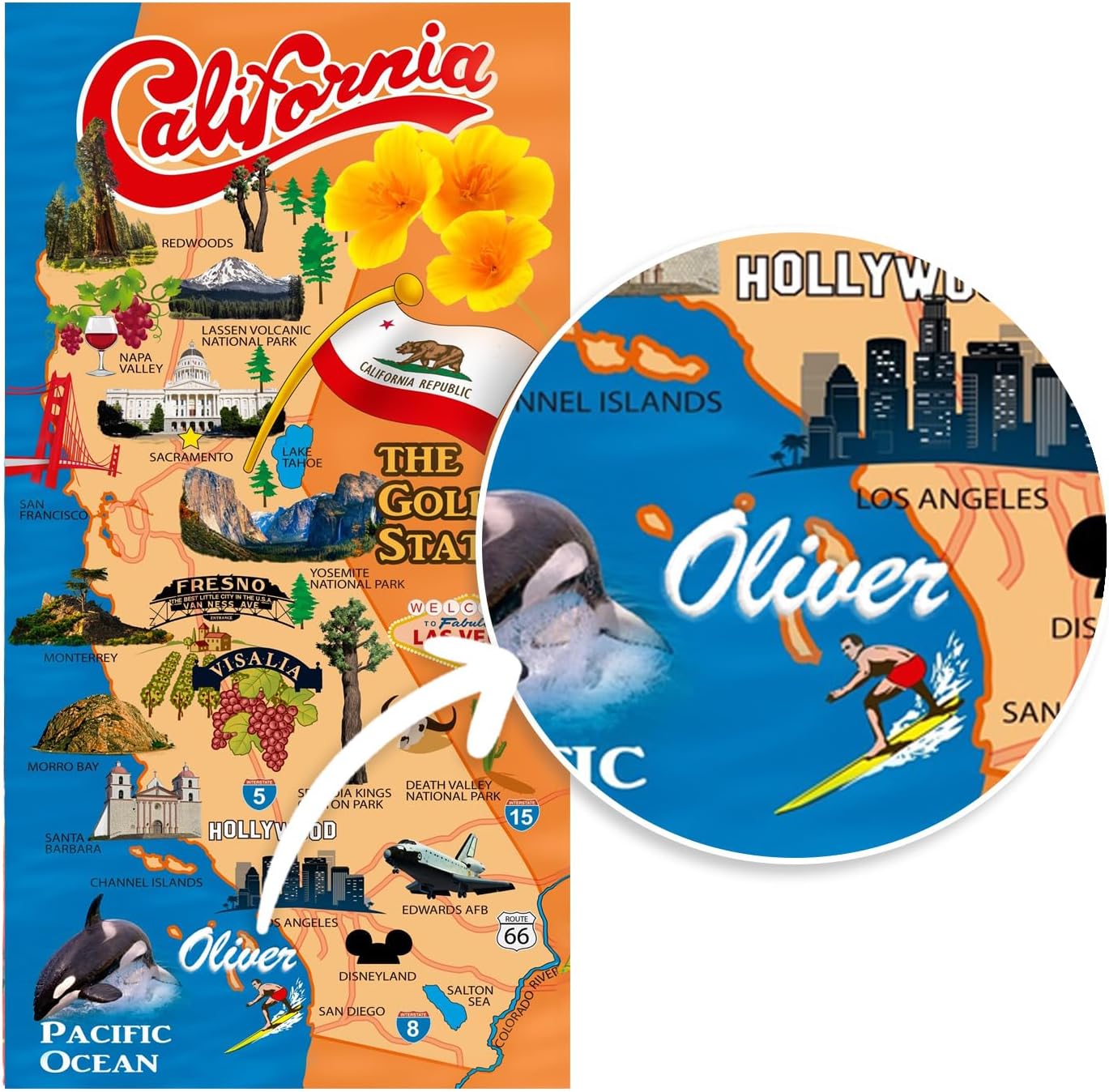 Personalized Kids Beach Towel