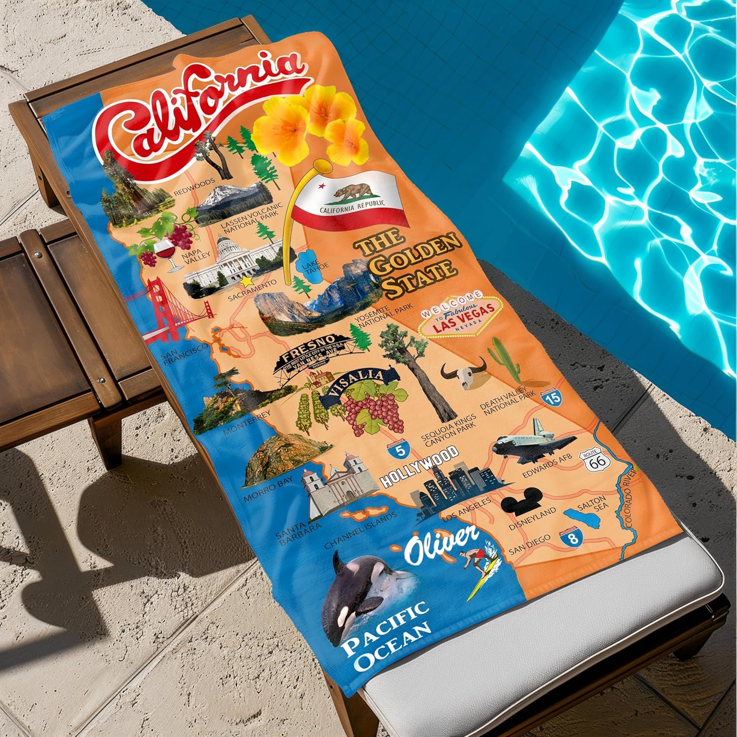 Personalized Kids Beach Towel