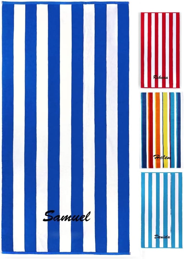 32in x 62in Personalized Joey Velour Beach Towel