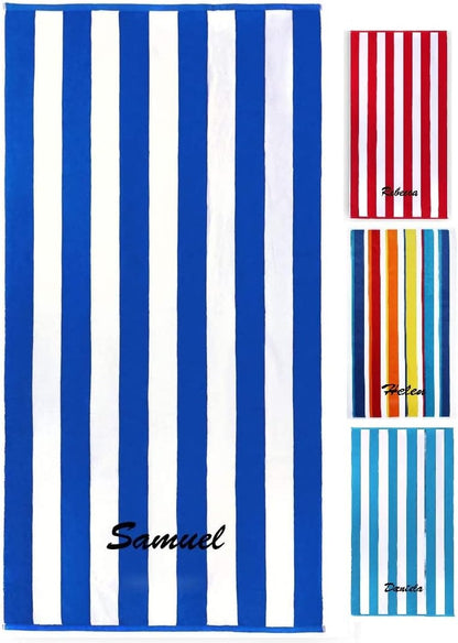 32in x 62in Personalized Joey Velour Beach Towel