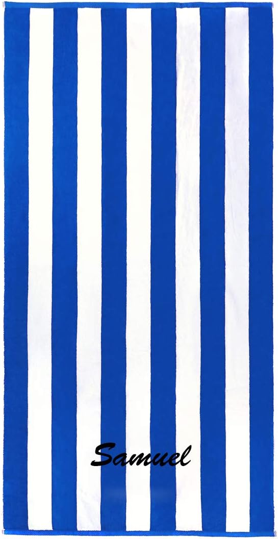 32in x 62in Personalized Joey Velour Beach Towel