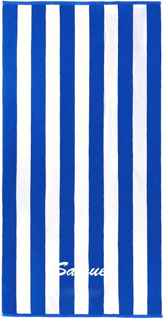 32in x 62in Personalized Joey Velour Beach Towel