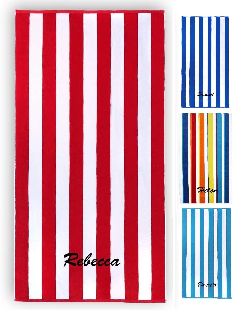 32in x 62in Personalized Joey Velour Beach Towel