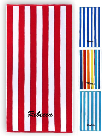 32in x 62in Personalized Joey Velour Beach Towel