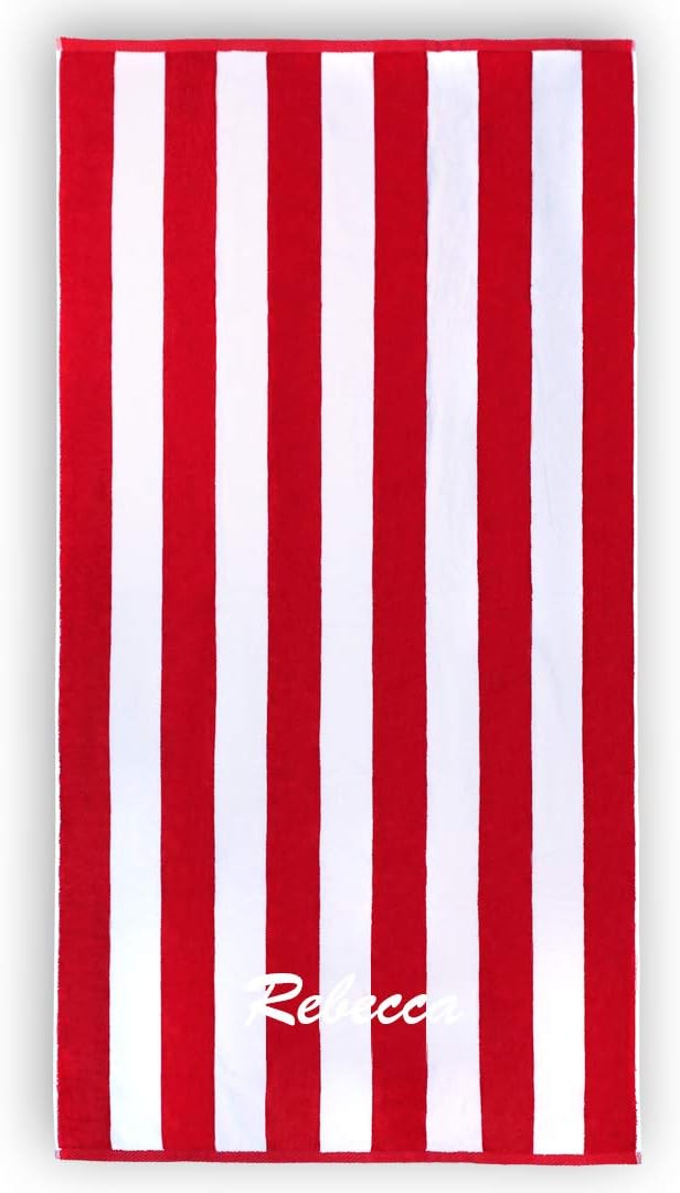 32in x 62in Personalized Joey Velour Beach Towel