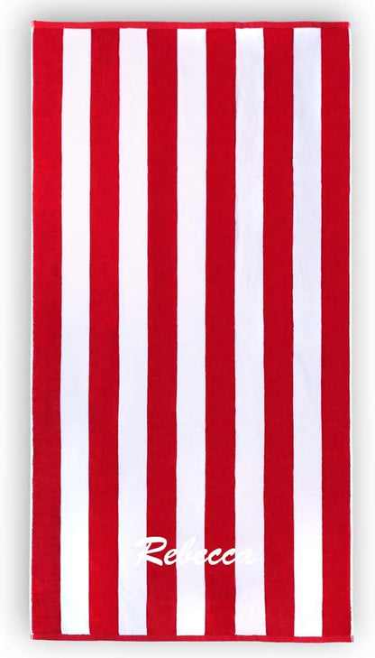 32in x 62in Personalized Joey Velour Beach Towel