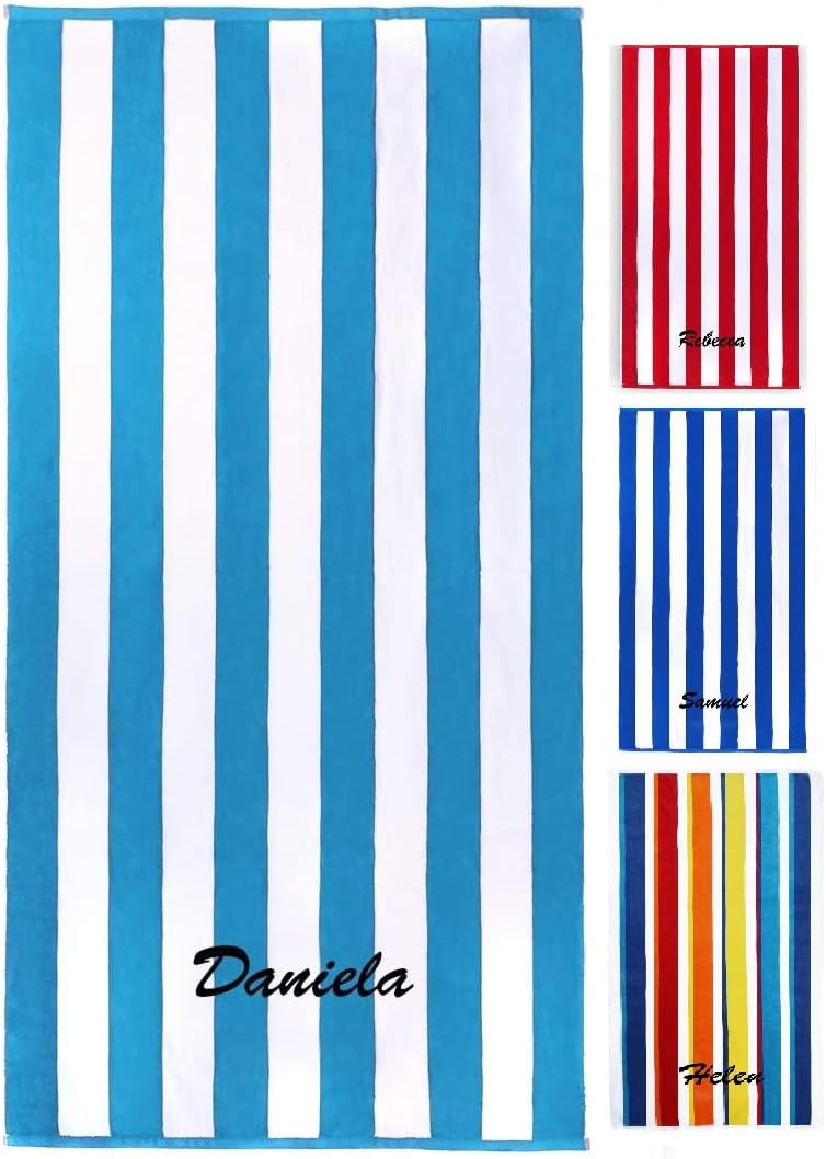 32in x 62in Personalized Joey Velour Beach Towel