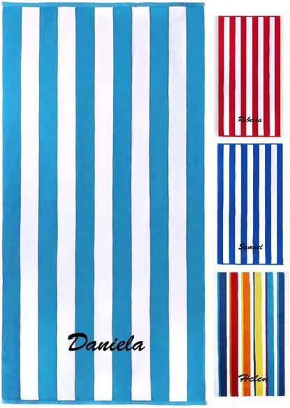 32in x 62in Personalized Joey Velour Beach Towel