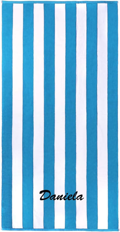 32in x 62in Personalized Joey Velour Beach Towel