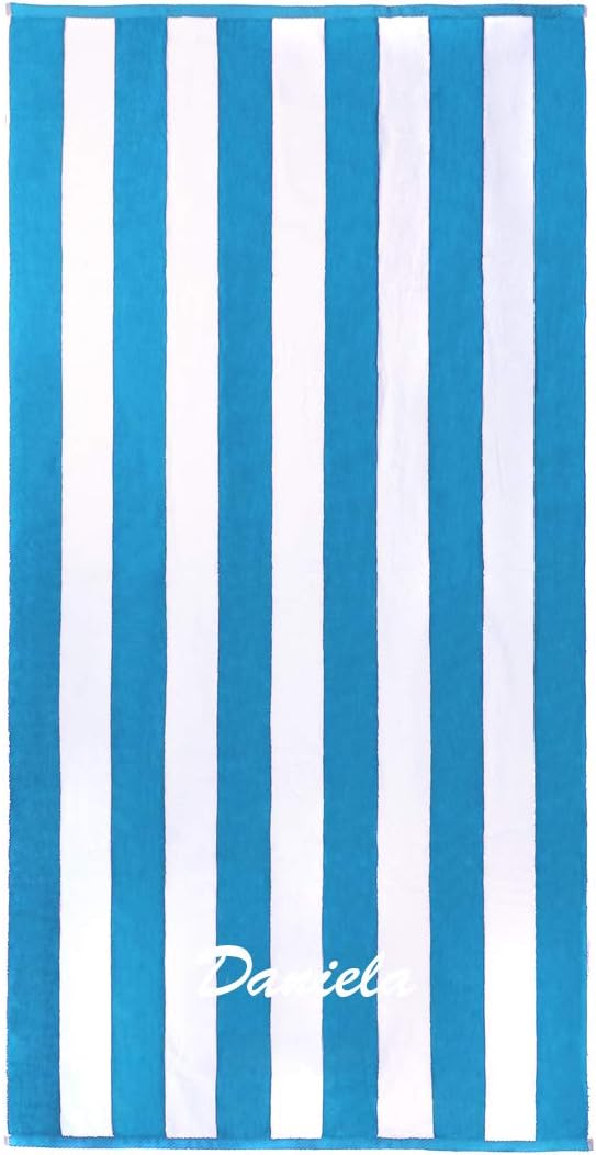 32in x 62in Personalized Joey Velour Beach Towel