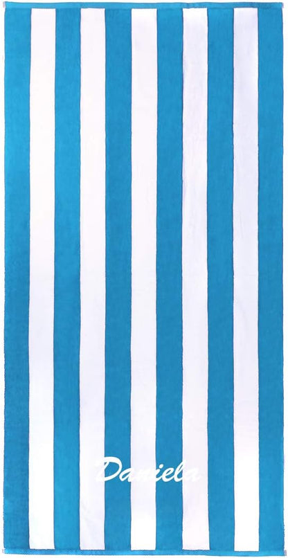 32in x 62in Personalized Joey Velour Beach Towel