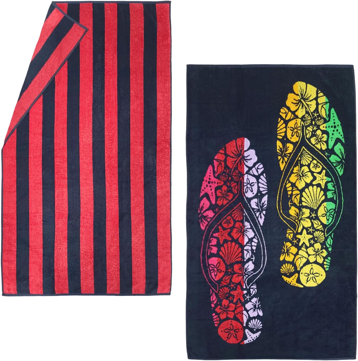 Oversized Velour Beach Towels (2-Pack)