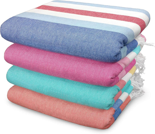 Sand-Free Fouta Beach Towels (4-Pack)